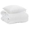 vidaXL Zomer Dekbed met kussen 2 pcs Wit Microvezel