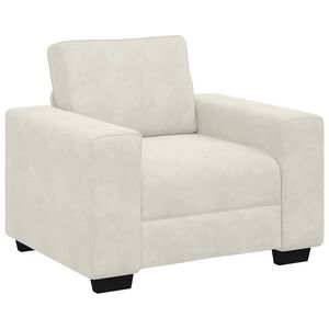 vidaXL Sofastoel Cr&egrave;me 100x77x82 cm Fluweel
