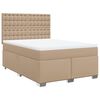 vidaXL Boxspring met matras kunstleer cappuccinokleurig 140x190 cm