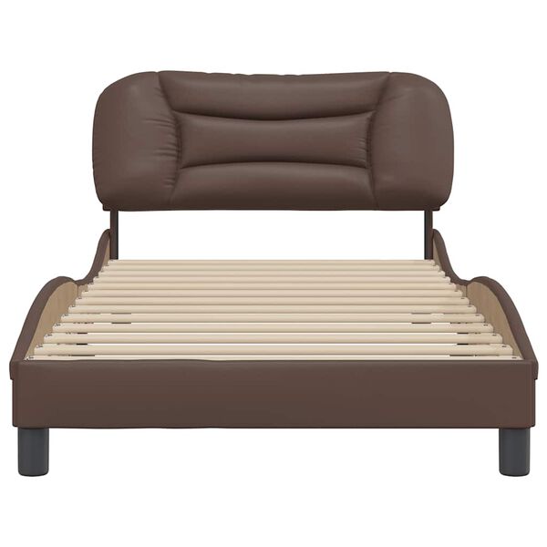 vidaXL Bedframe zonder matras "Hvar" kunstleer bruin 100x200 cm