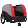 vidaXL Fietstrailer 30 kg ijzer zwart en rood