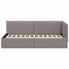 vidaXL Hoekbedframe met hoofdeinde Taupe 80 x 200 cm Fluweel