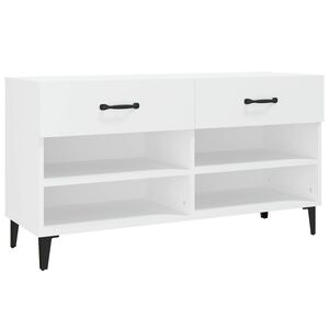 vidaXL Schoenenkast 102x35x55 cm bewerkt hout wit