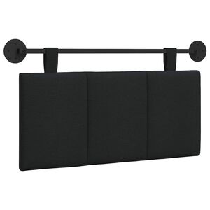 vidaXL Hangend hoofdbord Zwart Stof