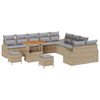 vidaXL Tuin Sofa Set 13 st 12-Aantal zitplaatsen Beige en Licht Grijs
