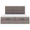 vidaXL Ottoman bed met matrassen en LED's 160x200cm stof taupe