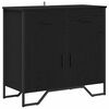 vidaXL Dressoir Zwart Eiken 79,5 x 35,5 x 74,5 cm