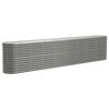vidaXL Plantenbak 332x40x68 cm gegalvaniseerd staal grijs