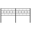 vidaXL Vervangend hoofdbord 200 cm metaal zwart