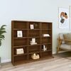 vidaXL Cd-kast 100x23x89,5 cm bewerkt hout bruin eikenkleur