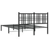vidaXL Bedframe met hoofdbord metaal zwart 120x200 cm