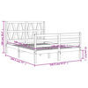 vidaXL Bedframe met hoofdbord massief hout honingbruin 140x190 cm