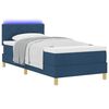 vidaXL LED Box Spring Bed met matras met LED Blauw 90 x 190 cm Stof