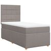 vidaXL Boxspring met matras stof taupe 90x190 cm