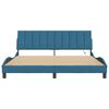 vidaXL Bedframe met LED zonder matras "Hanko" fluweel blauw 180x200 cm