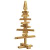 vidaXL Houten kerstboom met standaard Bruin 60 cm Massief grenenhout