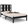 vidaXL Bedframe massief hout zwart 90x190 cm
