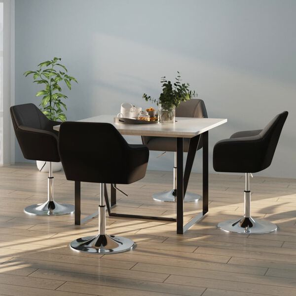 vidaXL Eetkamerstoelen 4 st kunstleer grijs