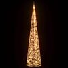 vidaXL Kerstverlichtingskegel met 60 warmwitte LED's 120 cm acryl
