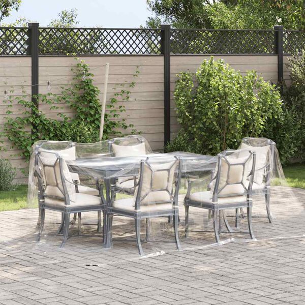 vidaXL Doorzichtig afdekzeil met ogen 3x4 m PVC