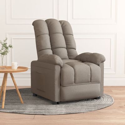 vidaXL Fauteuil verstelbaar stof taupe