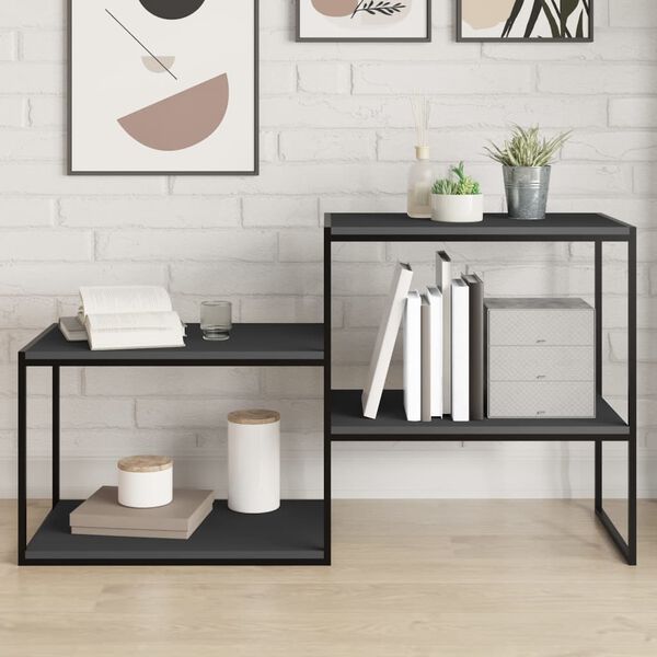 vidaXL Wandschappen 4 st 60x40x1,5 cm spaanplaat grijs