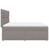 vidaXL Boxspring met matras stof taupe 180x200 cm