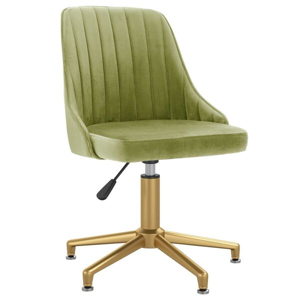 vidaXL Eetkamerstoelen draaibaar 2 st fluweel lichtgroen