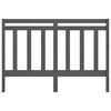 vidaXL Hoofdbord 126x4x100 cm massief grenenhout grijs