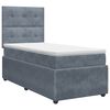 vidaXL Boxspringbed met matras Donkergrijs 90 x 190 cm Fluweel
