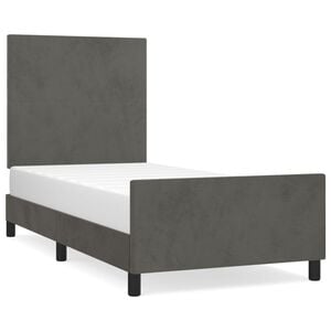 vidaXL Bedframe zonder matras 80x200 cm fluweel donkergrijs