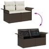 vidaXL Tuin Sofa Set met opslag 9 pcs Bruin poly rattan