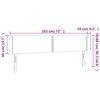 vidaXL Hoofdbord met randen 183x16x78/88 cm stof zwart