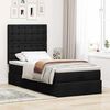 vidaXL Ottoman bed met matras en LED's 90x200cm stof zwart