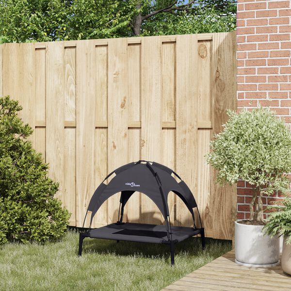 vidaXL Hondenbed Zwart 76 x 62 x 70,5 cm Staal