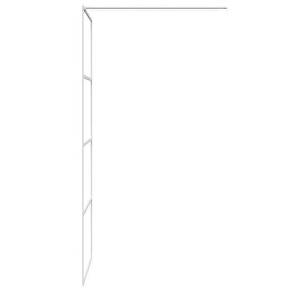 vidaXL Inloopdouchewand 80x195 cm transparant ESG-glas wit