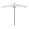 vidaXL Parasol met stalen paal 288x288x225 cm wit