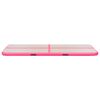 vidaXL Gymnastiekmat met pomp opblaasbaar 600x100x10 cm PVC roze