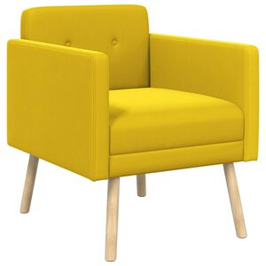 vidaXL Accentstoel Geel fluweel