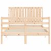 vidaXL Bedframe met hoofdbord massief hout 120x200 cm