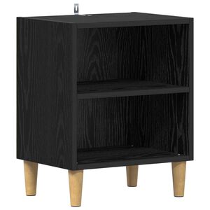 vidaXL Bed kast Zwart Eiken 40 x 30 x 50 cm Bewerkt hout