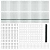 vidaXL Hek met Paal Groen 1,4 x 100 m Staal en PVC