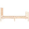 vidaXL Bedframe met hoofdbord massief hout 100x200 cm