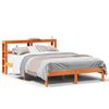 vidaXL Bedframe met hoofdbord massief grenenhout wasbruin 140x190 cm