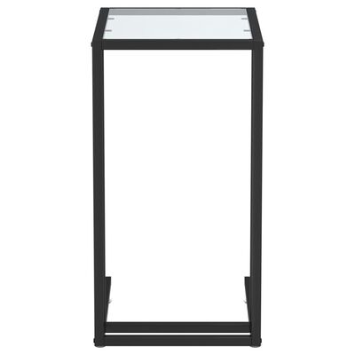 vidaXL Computer bijzettafel 50x35x65 cm gehard glas transparant