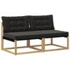 vidaXL Buiten Midden Sofa Massief Acaciahout Wit