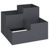 vidaXL Plantenbak Antraciet 100 x 100 x 60 cm Staal