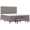 vidaXL Boxspringbed met matras met hoofdeinde Taupe 180 x 200 cm Stof