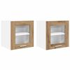 vidaXL Hangkast 2 st Artisan Eiken Bewerkt hout