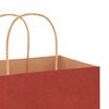 vidaXL Papieren zakken 250 st met hengsels 32x22x28 cm rood